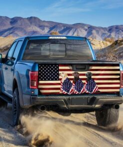 labrador retriever dogs american patriot truck tailgate decal sticker wrap bnl40tdv35 3759