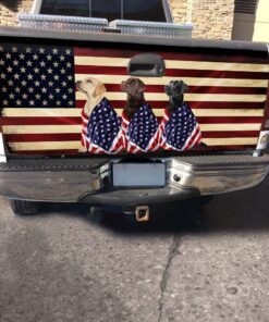 labrador retriever dogs american patriot truck tailgate decal sticker wrap bnl40tdv35 5733