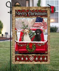 labrador retriever flag merry christmas lha1118fv2 1705