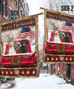 labrador retriever flag merry christmas lha1118fv2 7993