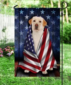 labrador retriever flag patriotic dog wrapped in glory bnn40f 1990