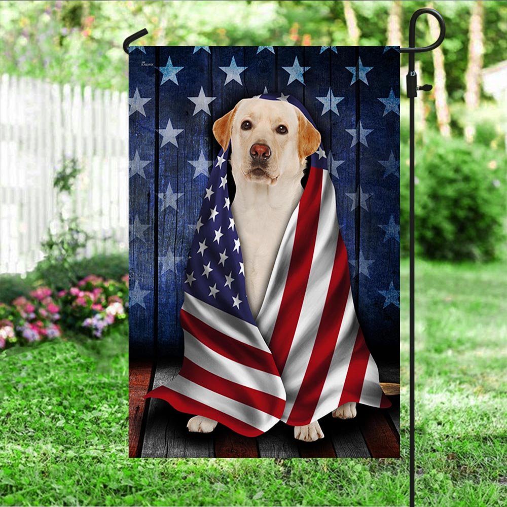 Labrador Retriever Flag Patriotic Dog Wrapped In Glory BNN40F - Image 4