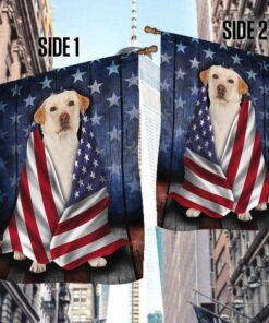 labrador retriever flag patriotic dog wrapped in glory bnn40f 3591