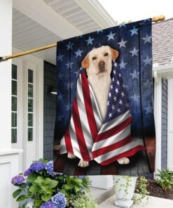 Labrador Retriever Flag Patriotic Dog Wrapped In Glory BNN40F