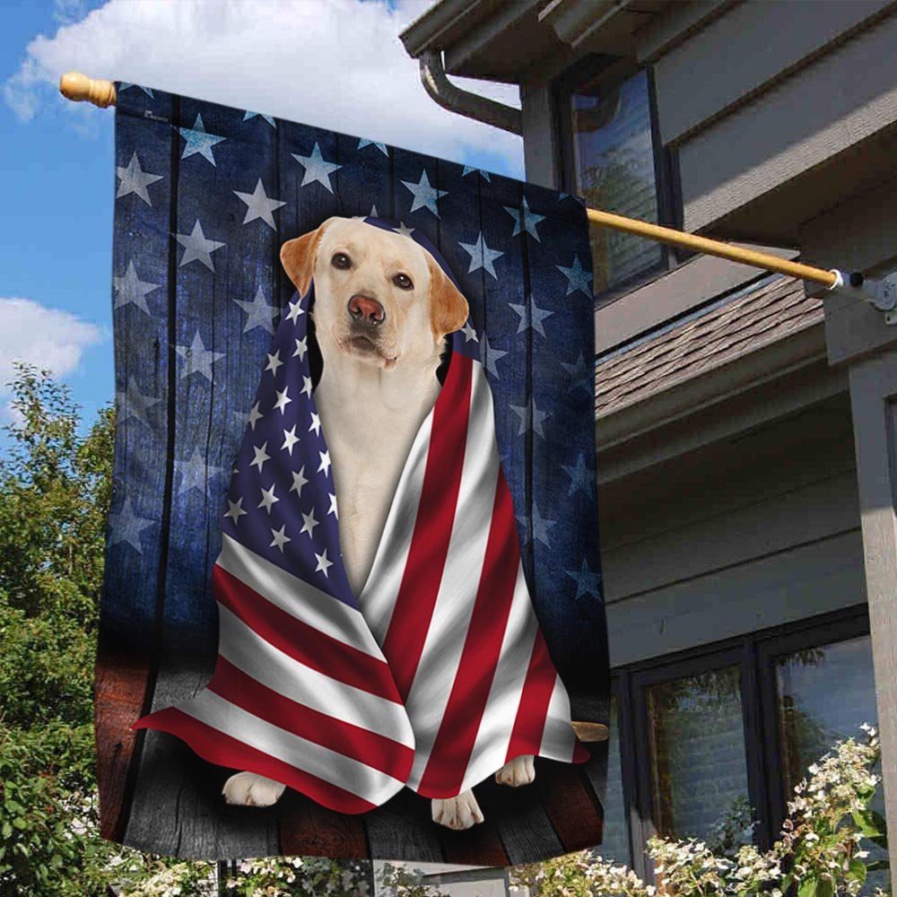 Labrador Retriever Flag Patriotic Dog Wrapped In Glory BNN40F - Image 2