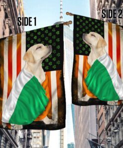labrador retriever flag shamrock irish american bnl413f 1242