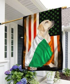 Labrador Retriever Flag Shamrock Irish American BNL413F