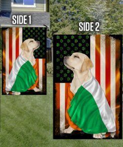 labrador retriever flag shamrock irish american bnl413f 2878