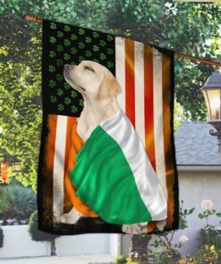 labrador retriever flag shamrock irish american bnl413f 3151