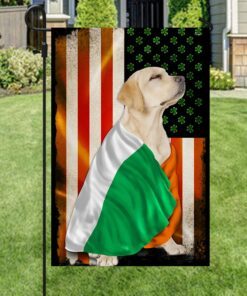 labrador retriever flag shamrock irish american bnl413f 8925