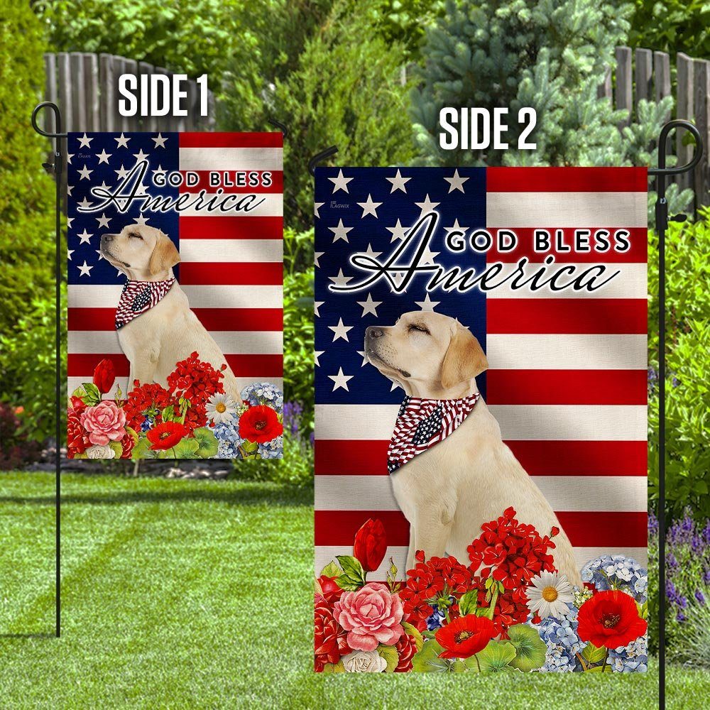 Labrador Retriever God Bless America 4th of July Flag - Image 8