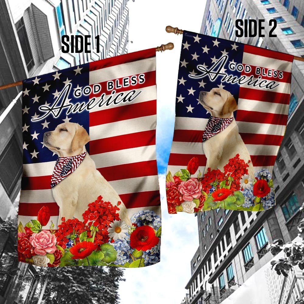 Labrador Retriever God Bless America 4th of July Flag - Image 4