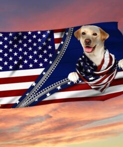 Labrador Retriever Grommet Flag Paws Peeking Over Flag ANT344GF
