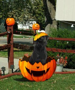 Labrador Retriever Metal Sign Halloween Garden Sign Decoration QNK11MS