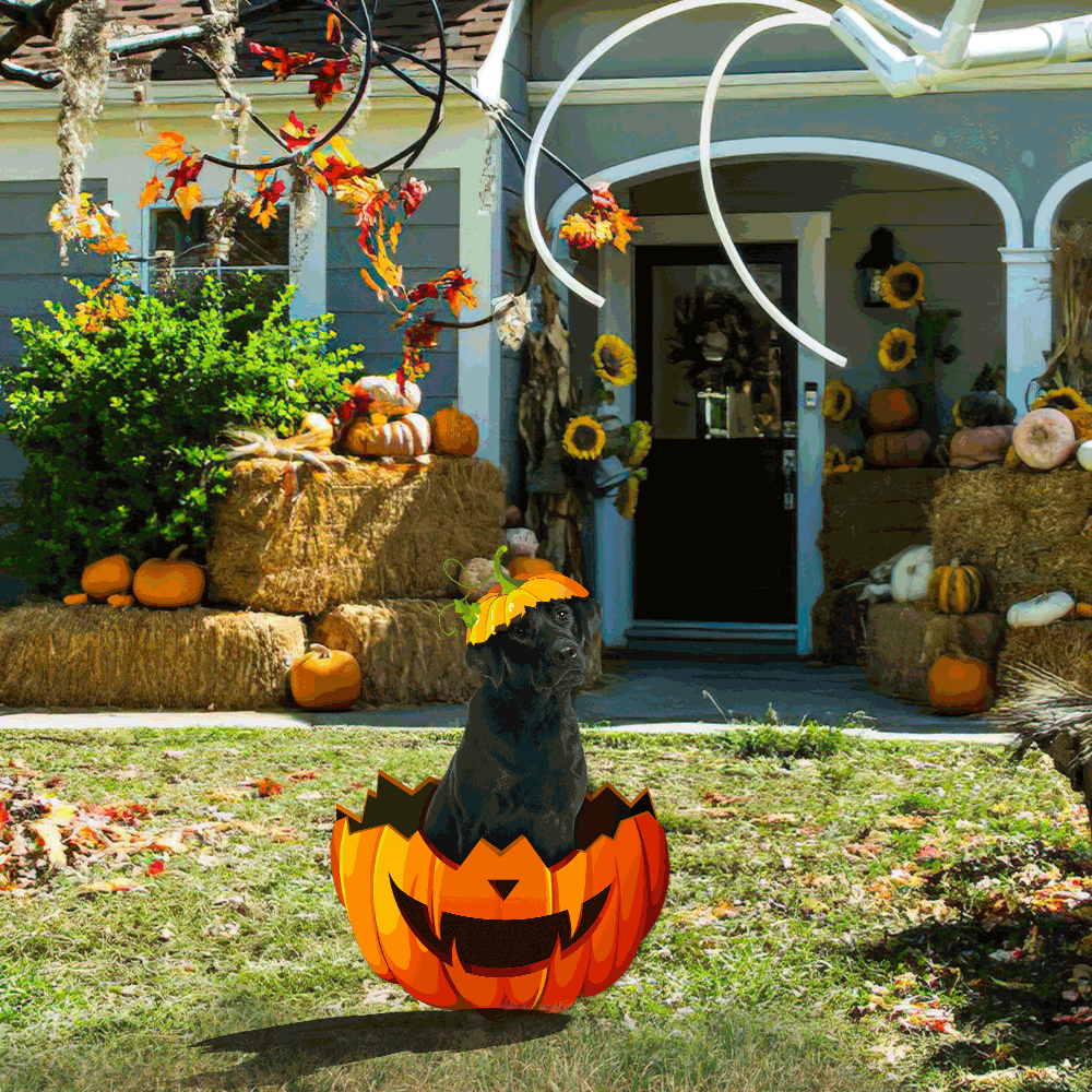 Labrador Retriever Metal Sign Halloween Garden Sign Decoration QNK11MS - Image 2
