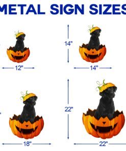 labrador retriever metal sign halloween garden sign decoration qnk11ms 8799