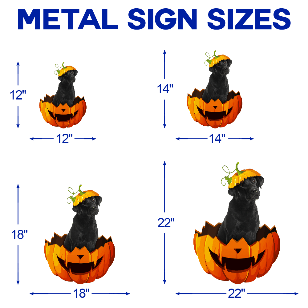 Labrador Retriever Metal Sign Halloween Garden Sign Decoration QNK11MS - Image 8