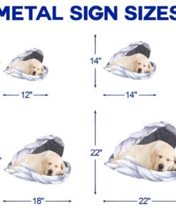 labrador retriever metal sign puppy sleeping in angel wings bnn113ms 3208