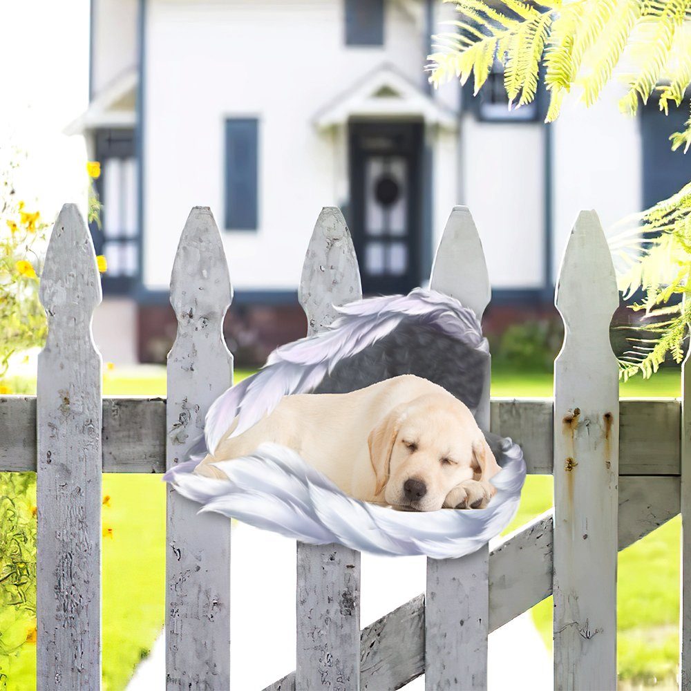Labrador Retriever Metal Sign Puppy Sleeping In Angel Wings BNN113MS - Image 5