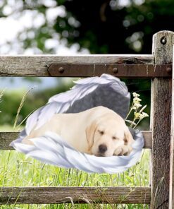 labrador retriever metal sign puppy sleeping in angel wings bnn113ms 7415