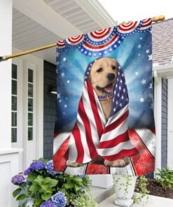 Labrador Retriever Wrap In Glory American Flag THB3483Fv2