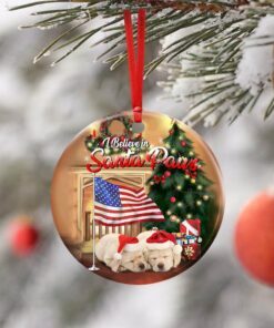 labrador santa paws ceramic ornament 2250