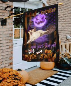 Labrador Witch Switch Halloween Flag