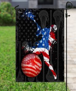 lacrosse player american flag 4117