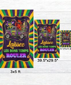 laissez les bons temps rouler mardi gras louisiana flag bnn724f 5292