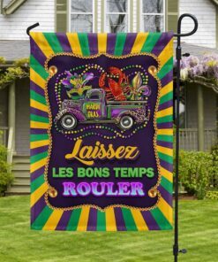 laissez les bons temps rouler mardi gras louisiana flag bnn724f 7053