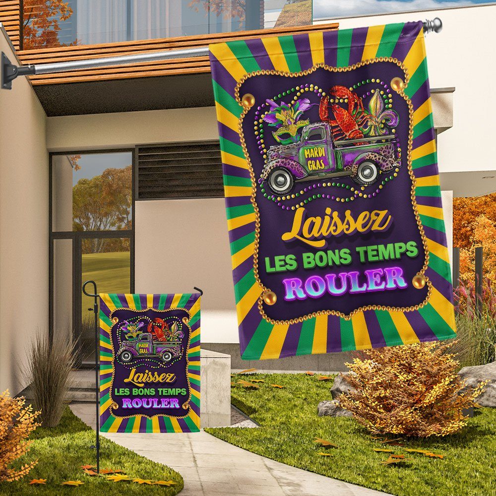 Laissez Les Bons Temps Rouler Mardi Gras Louisiana Flag BNN724F - Image 4