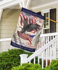 land of the free home of the brave flag lha1568f 3828