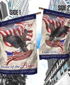 land of the free home of the brave flag lha1568f 6397