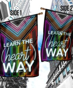 learn the heart way pride lgbt+ rainbow flag 1203