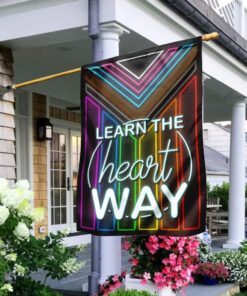 learn the heart way pride lgbt+ rainbow flag 2661