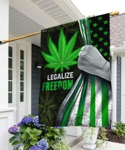 Legalize Freedom Green Cannabis Flag