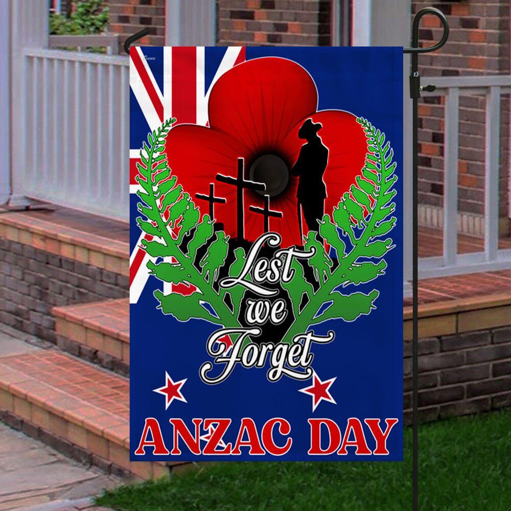 Lest We Forget, Anzac Day, Memorial Day New Zealand Veteran Flag TPT695F - Image 4