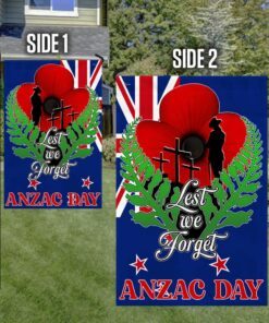 lest we forget, anzac day, memorial day new zealand veteran flag tpt695f 5225