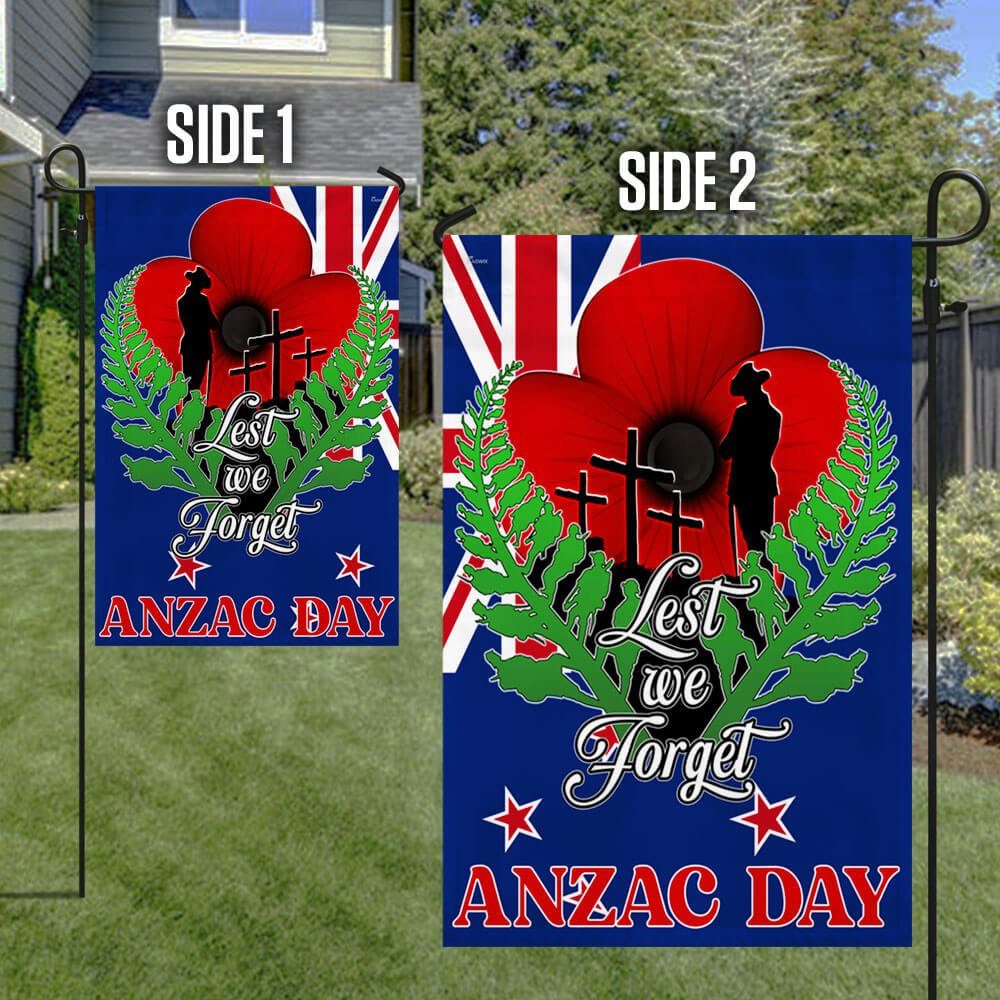 Lest We Forget, Anzac Day, Memorial Day New Zealand Veteran Flag TPT695F - Image 6