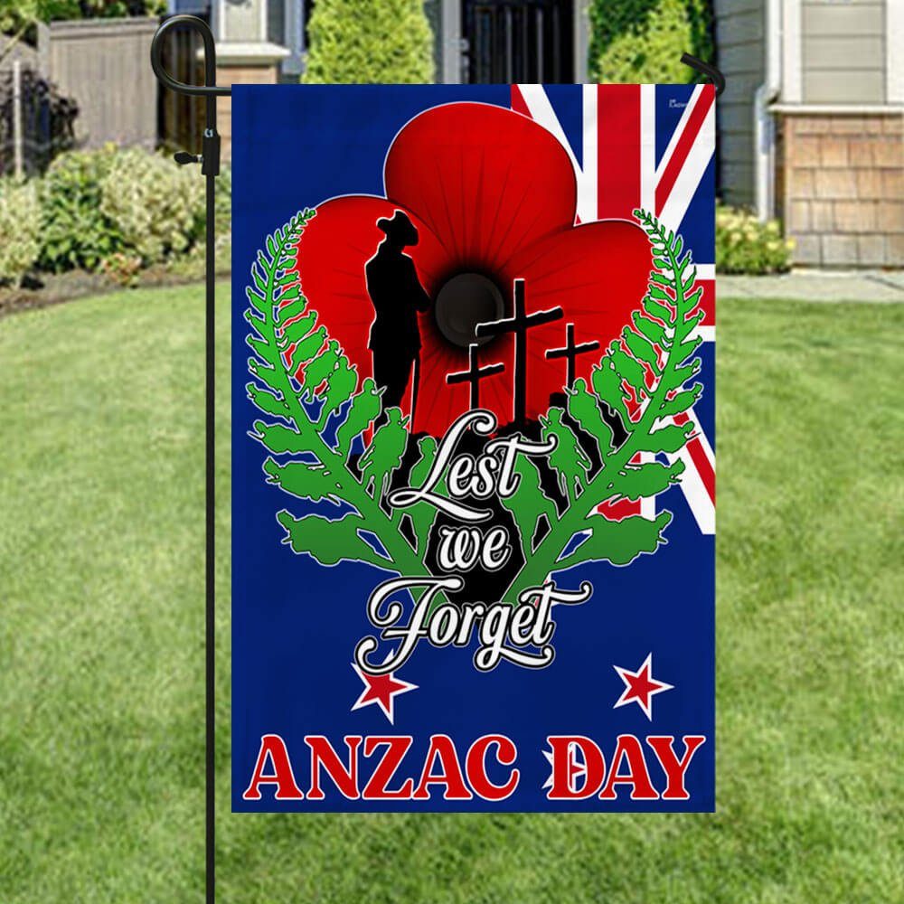 Lest We Forget, Anzac Day, Memorial Day New Zealand Veteran Flag TPT695F - Image 5