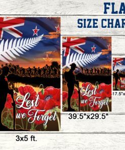 lest we forget, anzac day, veterans, new zealand flag tpt674f 3278