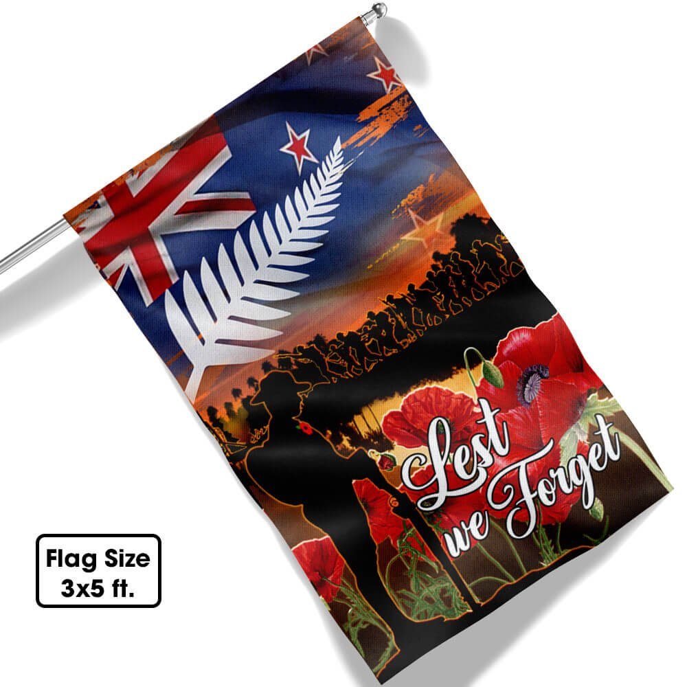 Lest We Forget, Anzac Day, Veterans, New Zealand Flag TPT674F - Image 7