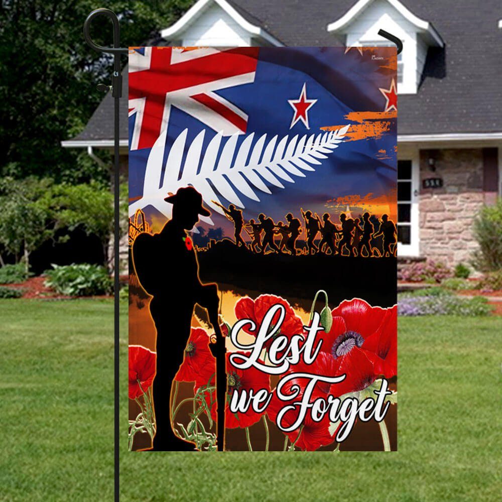 Lest We Forget, Anzac Day, Veterans, New Zealand Flag TPT674F - Image 4