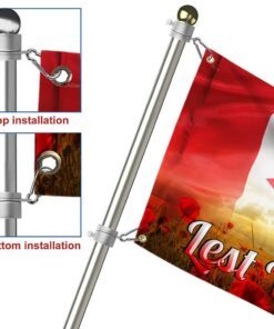 lest we forget. canadian grommet flag thb3300gfv5 5853