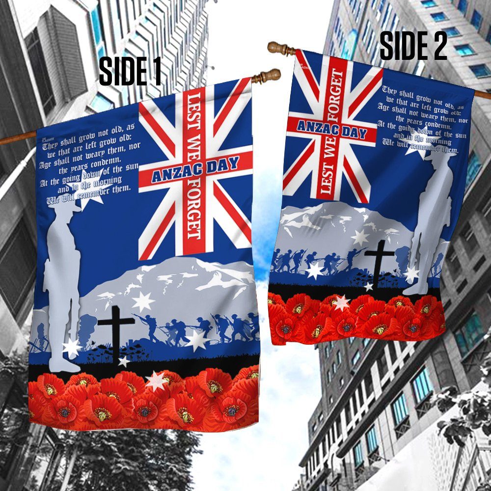 Lest We Forget. Poppy Veteran Anzac Day. Australian Flag THN3811Fv1 - Image 4