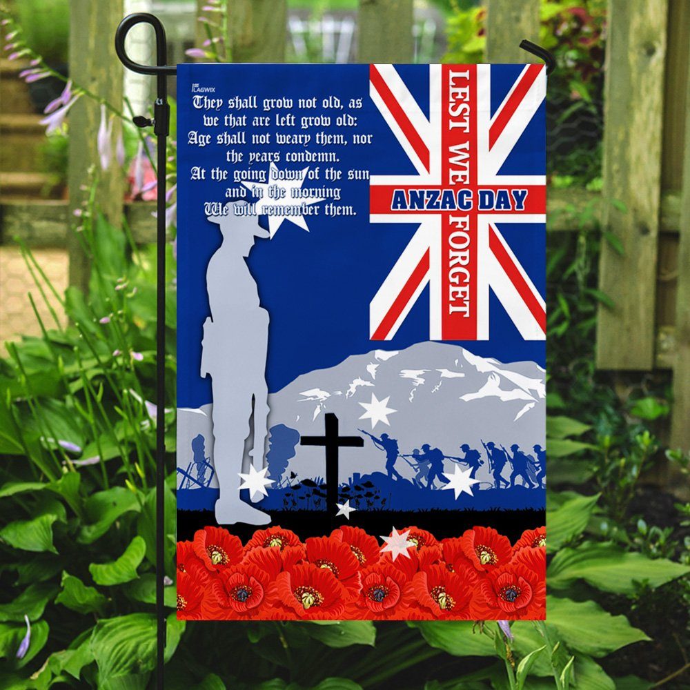 Lest We Forget. Poppy Veteran Anzac Day. Australian Flag THN3811Fv1 - Image 6