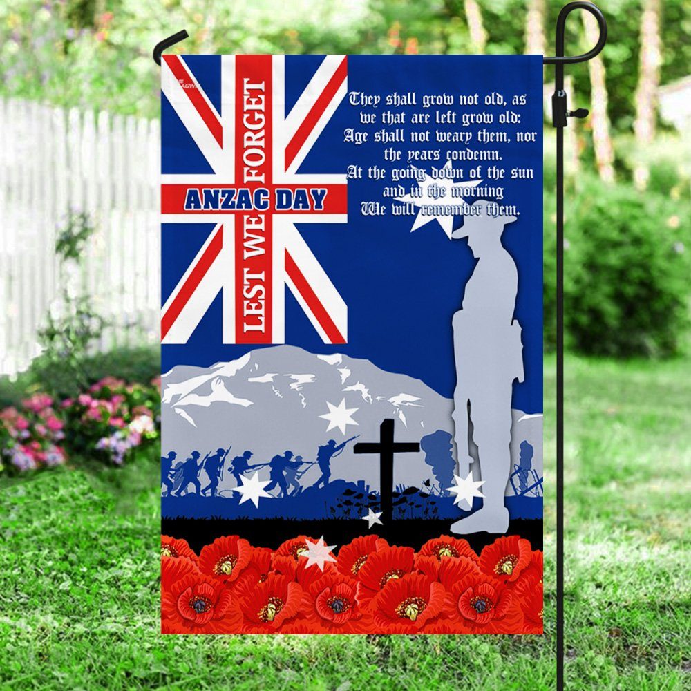 Lest We Forget. Poppy Veteran Anzac Day. Australian Flag THN3811Fv1 - Image 5