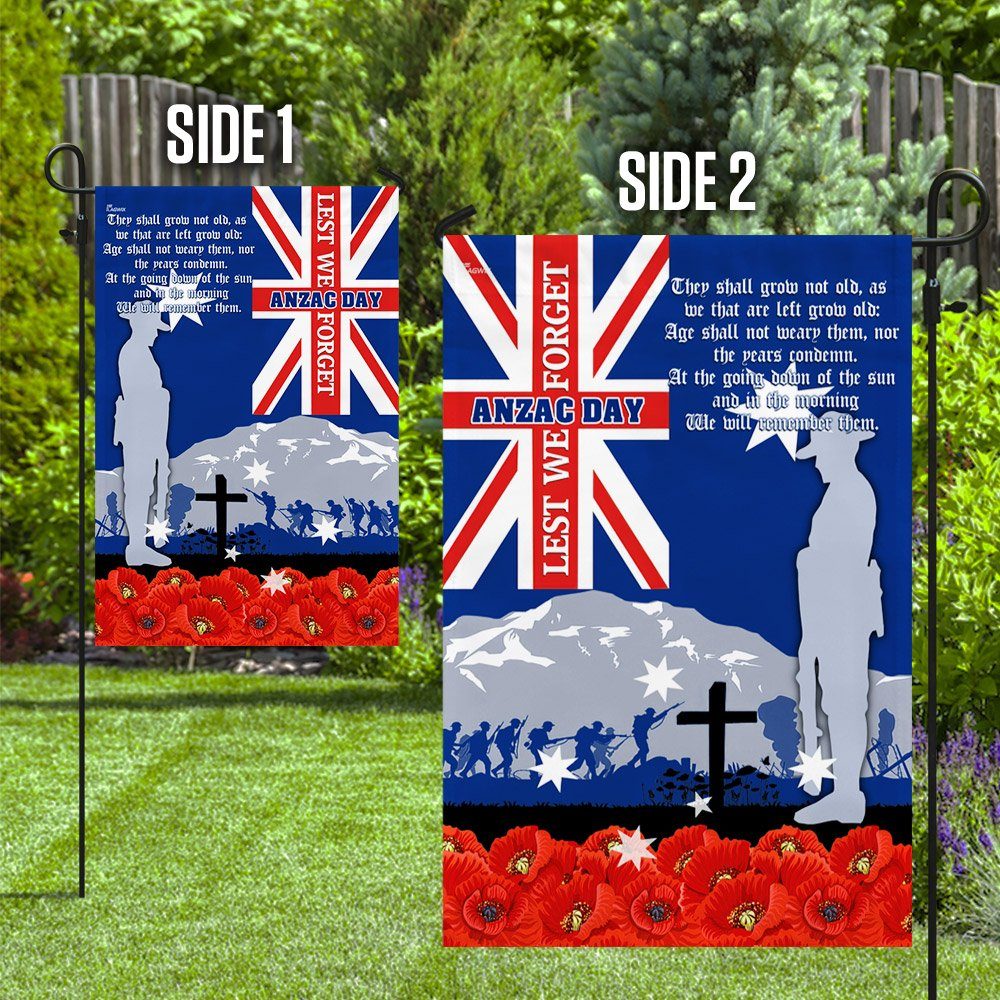 Lest We Forget. Poppy Veteran Anzac Day. Australian Flag THN3811Fv1 - Image 7