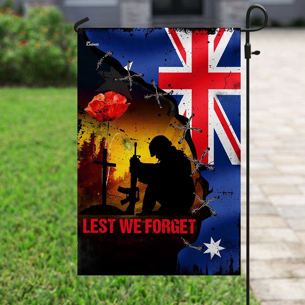 Lest We Forget. Remember Memorial Day Veterans In Australia Flag - Image 6