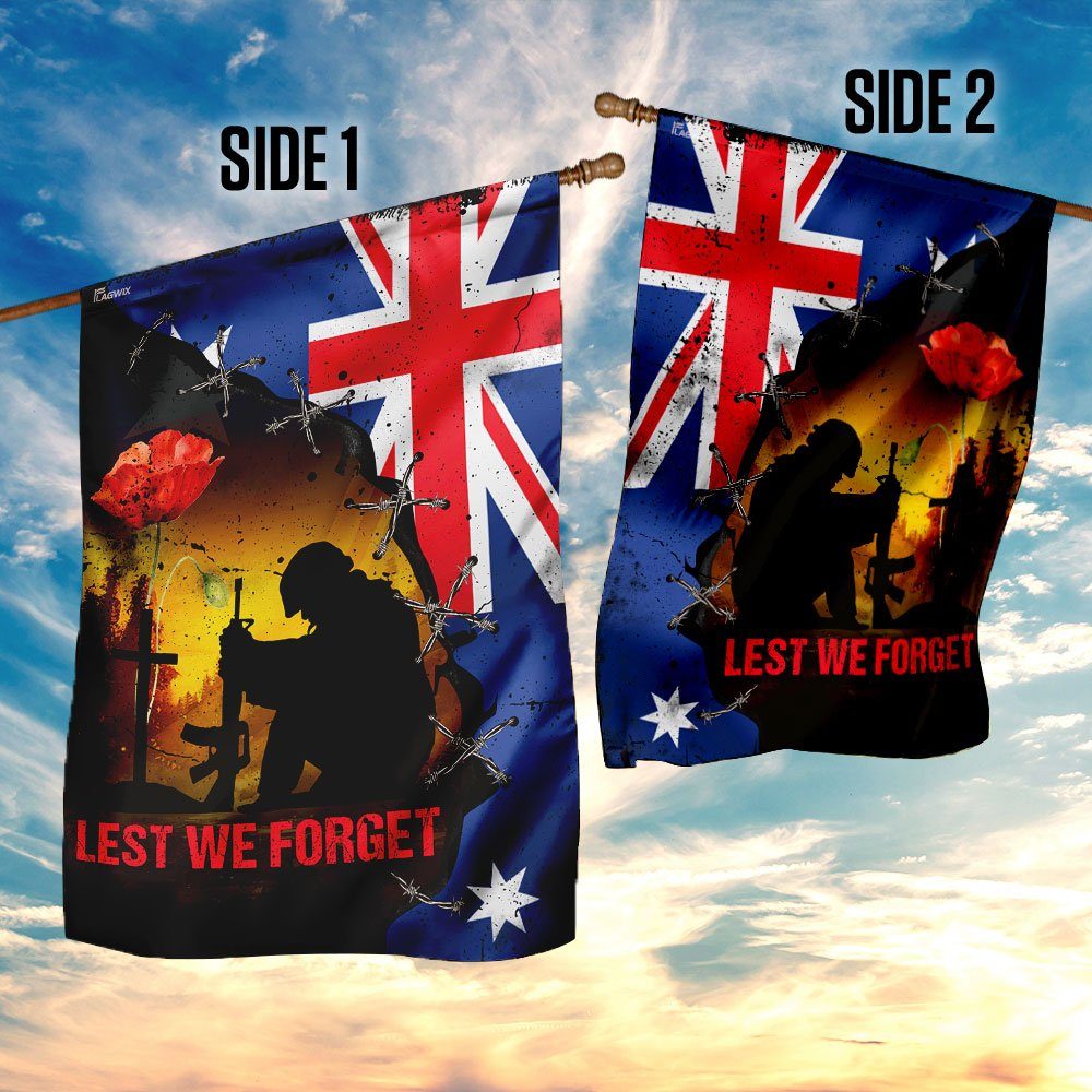 Lest We Forget. Remember Memorial Day Veterans In Australia Flag - Image 5